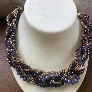 MULTI COLORED TWISTED  NECKLACE  PREOWNED
